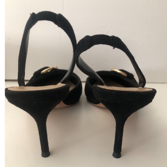 VERONICA BEARD  Roxy Buckle Slingback Pumps - Black - Picture 10 of 15